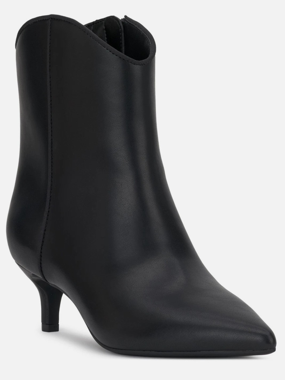 Women's Black Pointed-Toe Ankle Bootie